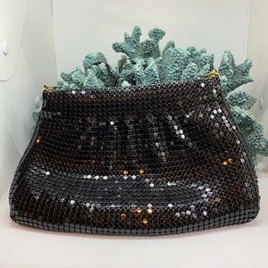 vintage black metal evening bag